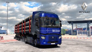 Renault Electric Truck vs Europe Epic Timber Delivery in Euro Truck Simulator 2  4k Gameplay [upl. by Luht]