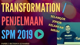 Matematik SPM Topik Penjelmaan  Transformation Kertas 2 [upl. by Powe755]