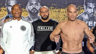 Anderson Silva vs Tito Ortiz • THE WEIGHIN • Holyfield vs Belfort [upl. by Aiotal245]