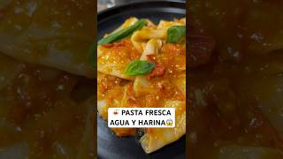 🍝🇮🇹 PASTA FRESCA con AGUA y HARINA😱⚠️ pasta chefroberta food [upl. by Atnahsa]