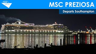 MSC Preziosa departs Southampton 04102024 [upl. by Besnard]