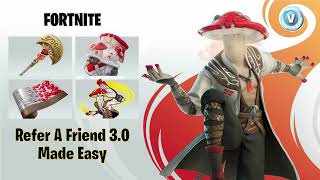 Fortnite Redcap Refer A Friend 30 Made Easy [upl. by Oigroeg]