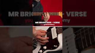 Mr Brightside  The Killers Verse guitarlessons [upl. by Lovich]