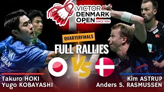 HokiKobayashi JPN vs AstrupRasmussen DEN  QF  Denmark Open 2024 [upl. by Vallie856]