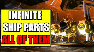 BEST WAY TO GET INFINITE SHIP PARTS  ALL OF THEM NO MANS SKY [upl. by Xela239]