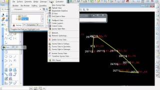 Bentley InRoads  InRoads Survey Import and review survey data [upl. by Nyssa395]