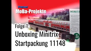 1 Unboxing Minitrix Startpackung 11148 deutsch [upl. by Naltiac]