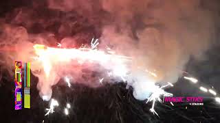 Pyro Magic Fireworks  902452 Magic Stixs 4pce [upl. by Yadroc]