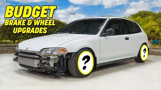 TurboCharging an EG Honda Civic  Budget Wheel Suspension amp Brake Upgrades  PT5 [upl. by Hayes]