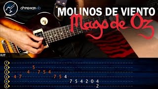 Como tocar Molinos de Viento MAGO DE OZ En Guitarra  Tutorial [upl. by Sualokcin]