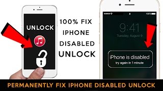 Fix iPhone disabled unlock How to unlockResetRestore iPhone 566s7 Plus iPad [upl. by O'Connor]