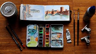 PLEIN AIR Watercolor A BUGET Setup [upl. by Yerfej]