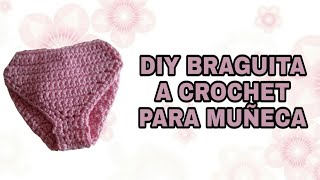 COMO HACER BRAGUITA A CROCHET PARA MUÑECA NANCY [upl. by Bate275]