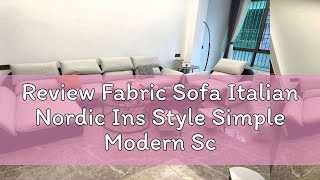 Review Fabric Sofa Italian Nordic Ins Style Simple Modern Science Velvet Tech Cloth Corner Pine Woo [upl. by Longley]