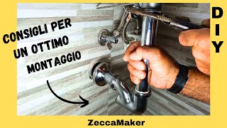 Come Montare il SIFONE del LAVABO TUTORIAL Idraulica FAI DA TE [upl. by Nnylcaj]