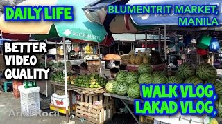 blumentrit market manila WalkVlog LakadVlog [upl. by Nylanna895]