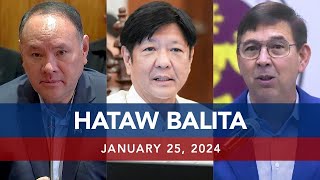 UNTV HATAW BALITA  January 25 2024 [upl. by Anazus]