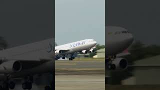 SriLankan A340 landing at BIA Sri Lanka shorts [upl. by Cartan516]