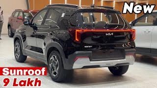 KIA SONET HTK O Sunroof Black Colour  New Kia Sonet Htk Optional Second Base Model Review [upl. by Nee581]