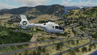 TEST FLIGHTS of XPLANE12 RotorSim EC135 and MSFS2020 HYPE GROUP EC135 [upl. by Attelliw113]