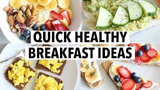 5 QUICK HEALTHY BREAKFASTS FOR WEEKDAYS  less than 5 min easy recipe ideas [upl. by Nathaniel]