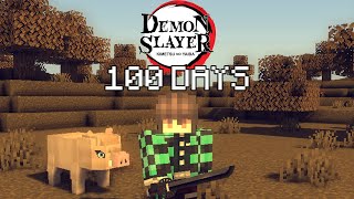 I Played Minecraft Demon Slayer For 100 DAYS… This Is What Happened [upl. by Betta742]