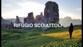 RIFUGIO SCOIATTOLI  CINQUE TORRI PASSO GIAU COLLE SANTA LUCIA DOLOMITES ITALY [upl. by Korella]