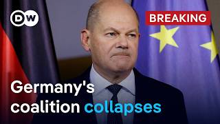 Germanys coalition collapses as confidence vote planned  DW News [upl. by Arrol]