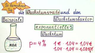 Wachstumsrate und Wachstumsfaktor berechnen [upl. by Ynetsed]