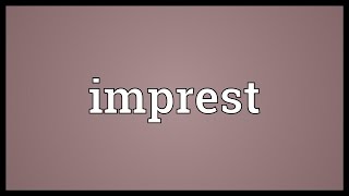 Imprest Meaning [upl. by Rodina]