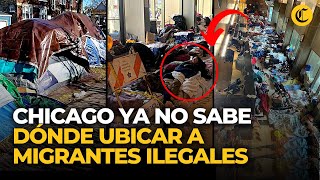 🇺🇸EEUU Aeropuertos comisarías y calles ABARROTADOS DE MIGRANTES ilegales en CHICAGO El Comercio [upl. by Ysdnyl209]