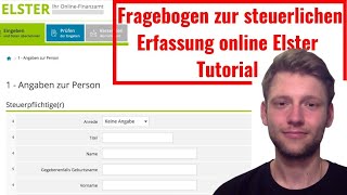 Fragebogen zur steuerlichen Erfassung 2024 online Elster [upl. by Schumer]