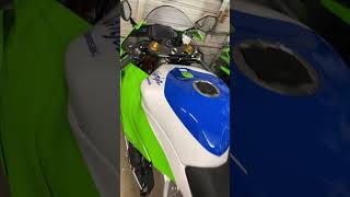 2024 Ninja Zx6r  first Mod”Steering Damper Stabilizer” [upl. by Atiuqer]