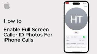 How To Enable Full Screen Caller ID Photos For iPhone Calls  iOS  2025 [upl. by Bathilda957]