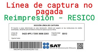 Como Reimprimir Línea Captura Vencida RESICO 2024  Régimen Simplificado de Confianza [upl. by Jeana]