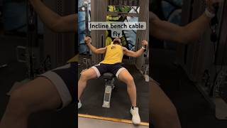 Incline bench cable fly exercise in gym … [upl. by Kwok]