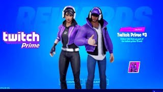 TWITCH PRIME PACK 3 In Chapter 2  FREE SKINS Fortnite X Twitch Prime Skin Bundle How To Get [upl. by Vaas]