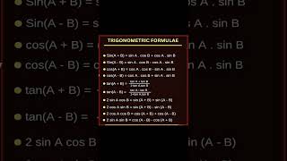 Trigonometry formulas trigonometry maths [upl. by Siroval]