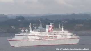 Cruise Ship DEUTSCHLAND leaving La Coruna [upl. by Jamille]