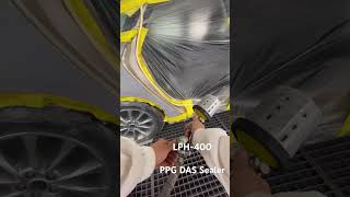 Sealer application  LPH 400 iwata spraypaint spraygun 3m paint bodytech detailing carpaint [upl. by Gebelein]