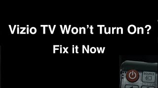 Vizio Smart TV wont turn on  Fix it Now [upl. by Aizek938]