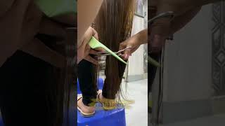 Rapunzels Hair Trimming  Floor Length Hair Cutting haircutting hairstyle longhairgirl shorts [upl. by Milty445]