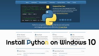 How to Download and Install Python on Windows 10 [upl. by Ahtikal]