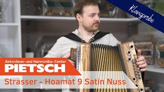 Steirische Harmonika  Strasser Hoamat 9 Satin Nuss  Klangprobe [upl. by Reddin317]