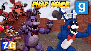 CHASED BY ANIMATRONICS IN A GIANT MAZE  Gmod FNAF Maze Challenge Garrys Mod [upl. by Neely]