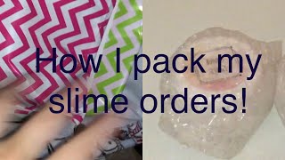 How I package my slime orders slime slimebusiness slimeshop [upl. by Leamiba]