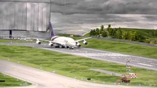 Lufthansa A380 landung und Thai A380 start Knuffingen Airport im MiWuLa Hamburg [upl. by Esme901]