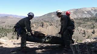 US sailors and German soldiers conduct patient evacuation during mountain exercise 524 [upl. by Anialam987]