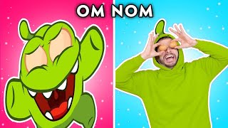 Om Nom Living In Stone Age  Om Nom In Real Life  Parody of Om Nom Cut the Rope  Woa Parody [upl. by Nwahsaj]