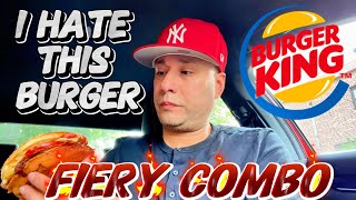 BURGER KING® FIERY COMBO REVIEW BK MESSED UP WITH THE FIERY BACON WHOPPER [upl. by Lamahj]